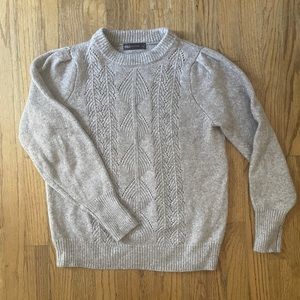 M&S Super Soft Pointelle Sweater with Puff Sleeve